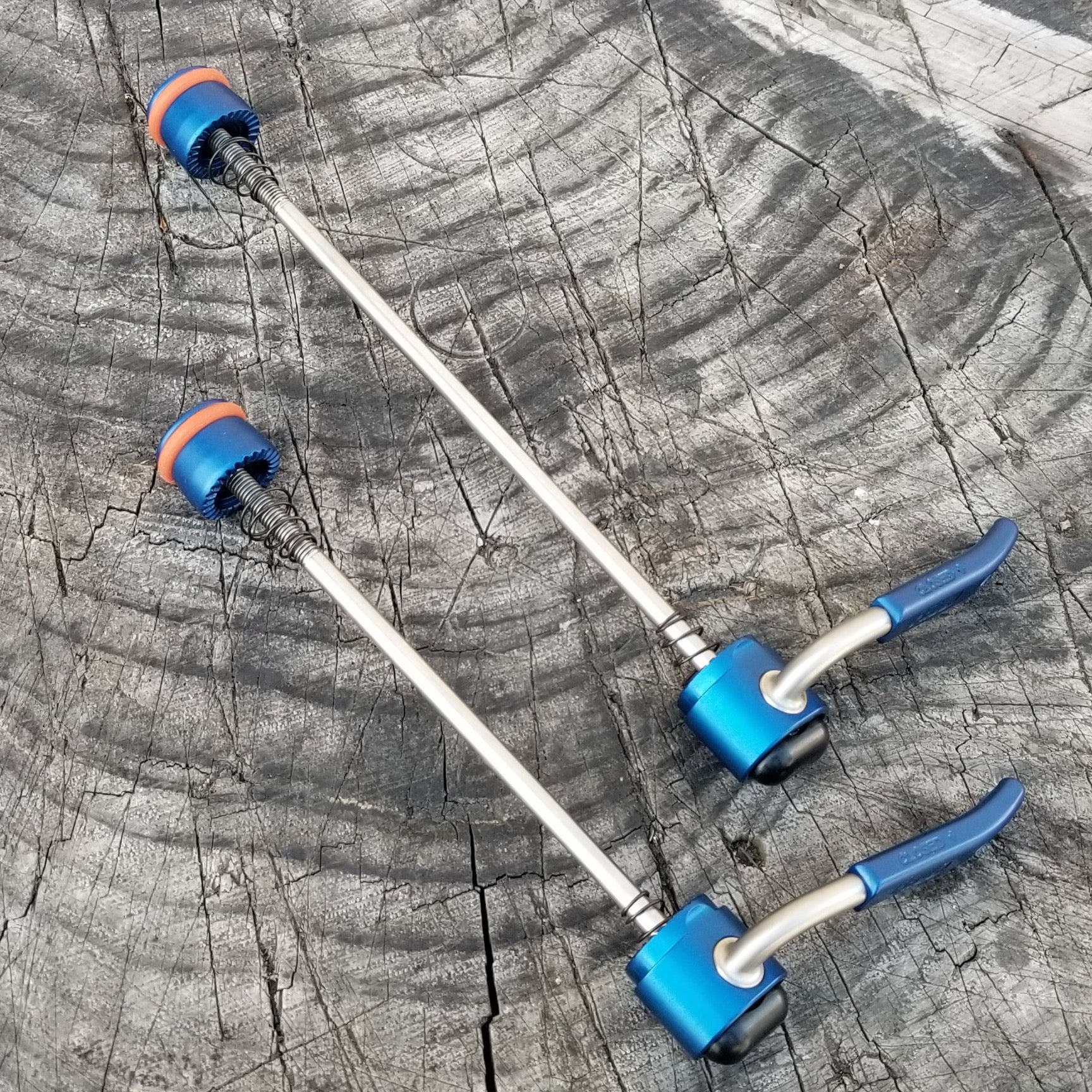 Quick Release Skewers - Paul - Front/Rear - PAIR / Blue with Black