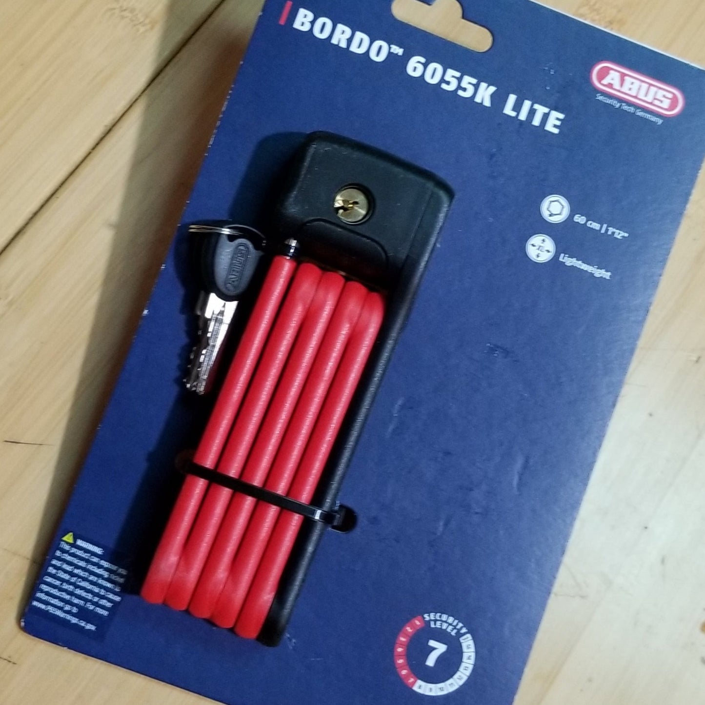 Lock - Abus Bordo Lite mini 6055, KEYED, 60cm