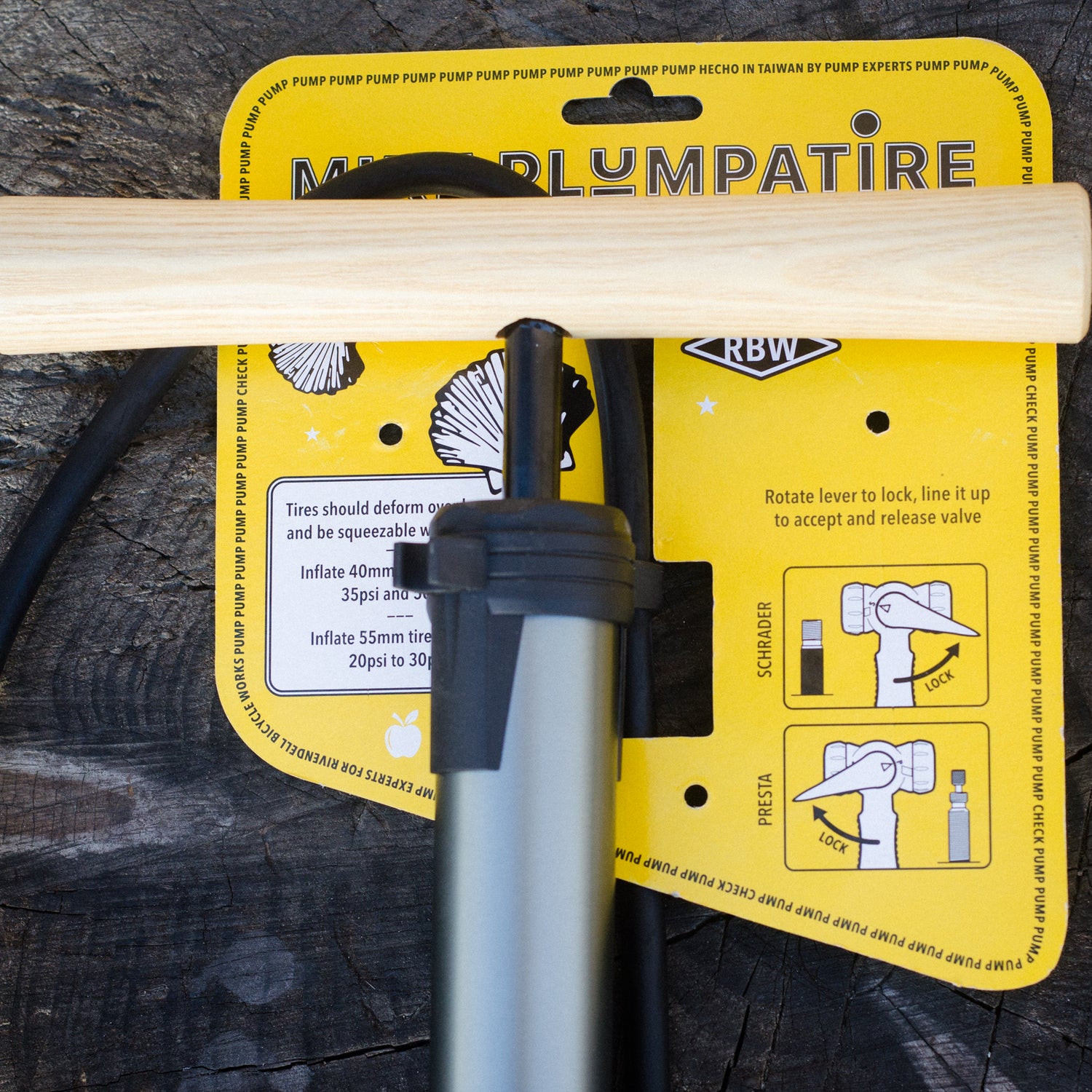 Mike PLUMPATIRE - a wood-handled Floor Pump – Rivendell Bicycle Works
